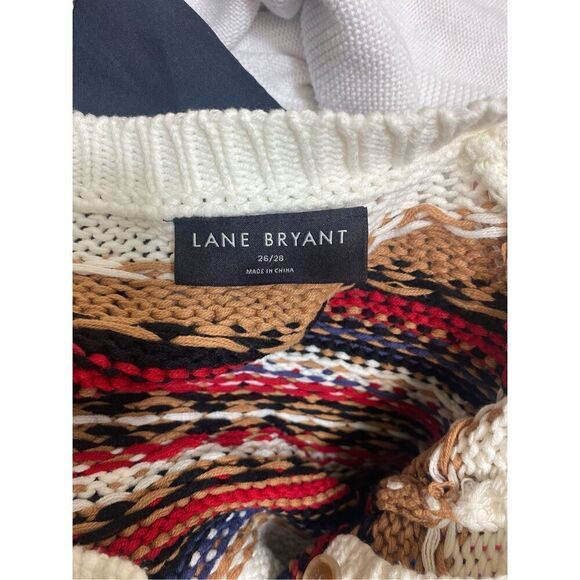 Lane Bryant Women's Multicolor Fair Isle Button Up Cardigan Sweater Size 26/28 - Picture 4 of 5